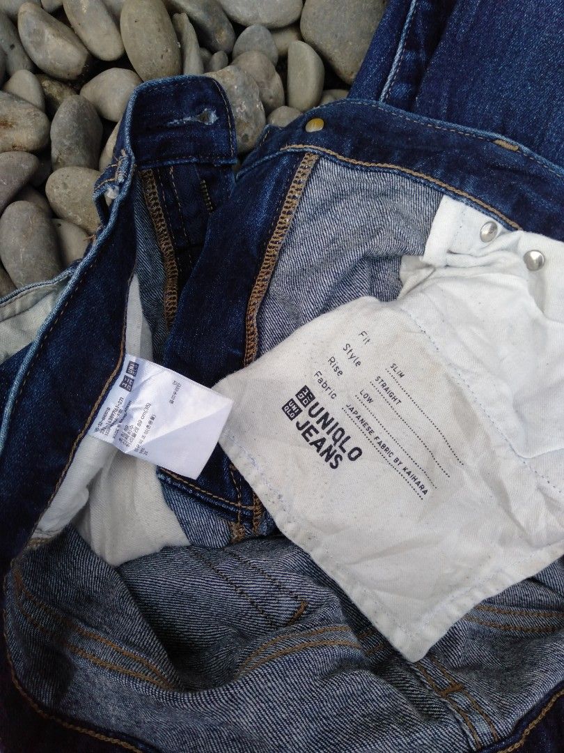 Jual Jeans Uniqlo Selvedge raw denim kaihara, Fesyen Pria, Pakaian