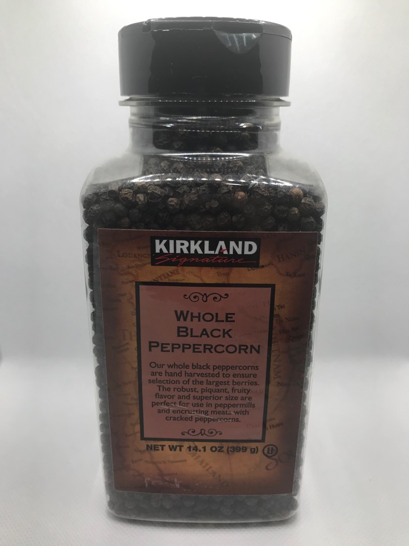 Kirkland Signature Whole Black Peppercorn 14.1 Oz, Food & Drinks, Spice