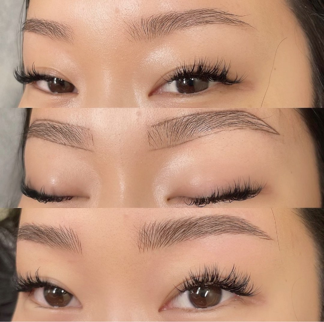 Korean 3D Microblading Eyebrow semi permanent lips tattooeyeline