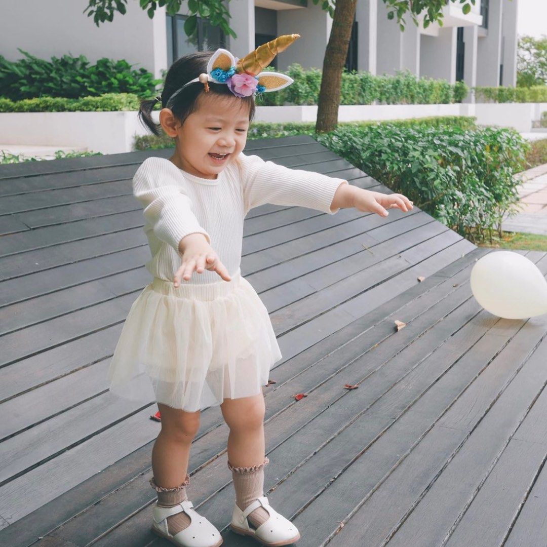 Korean baby toddler girl co ord tutu tulle skirt skort set Babies