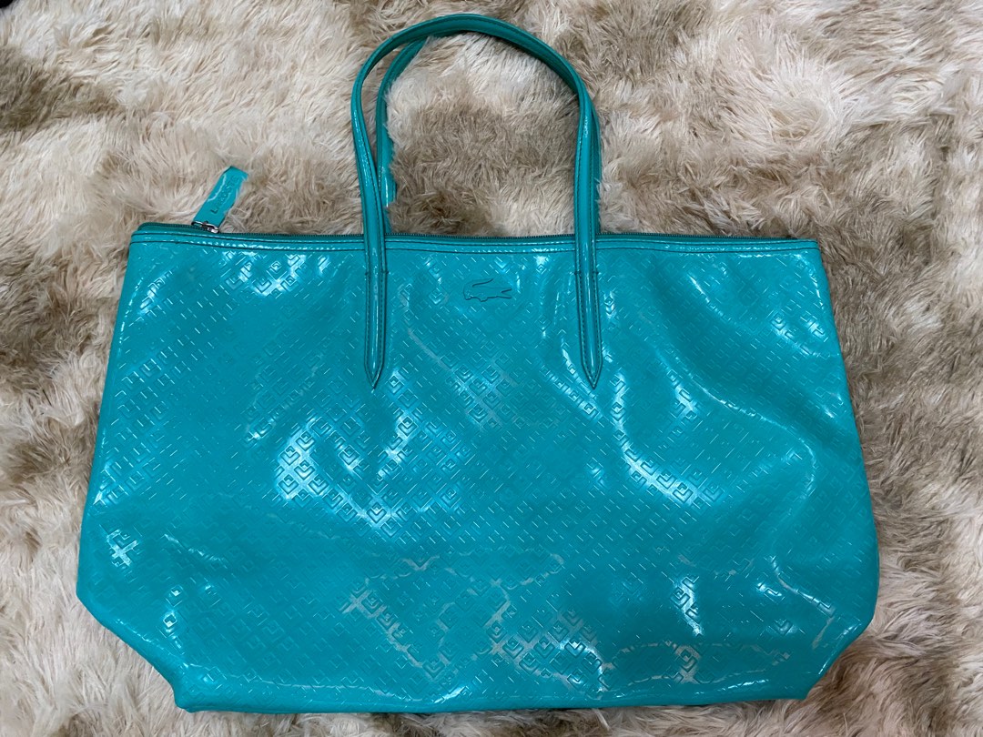 Lacoste Tote Bag Blue, Luxury, Bags & Wallets on Carousell