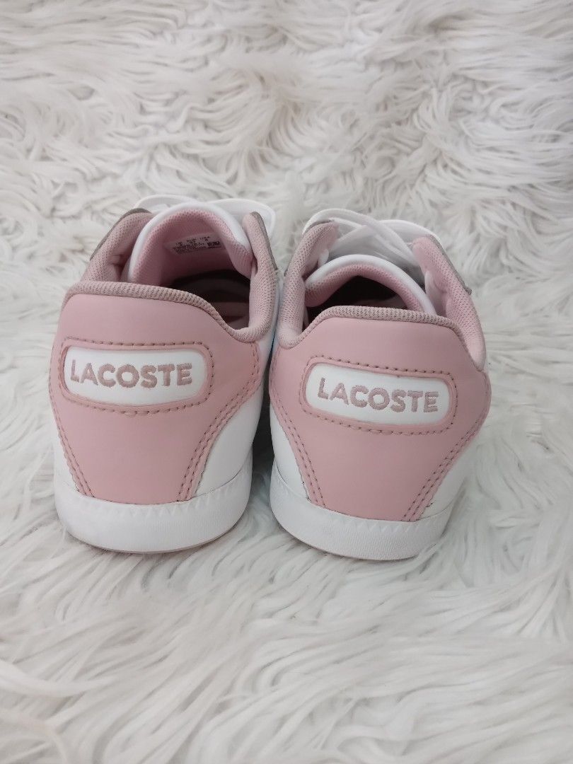 Lacoste Women s Graduate 119 1 SFA Leather Sneakers White Light Pink size 6