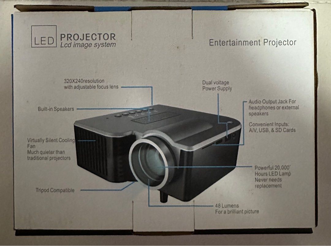 Mini LED Projector (LCD Image System), TV & Home Appliances, TV