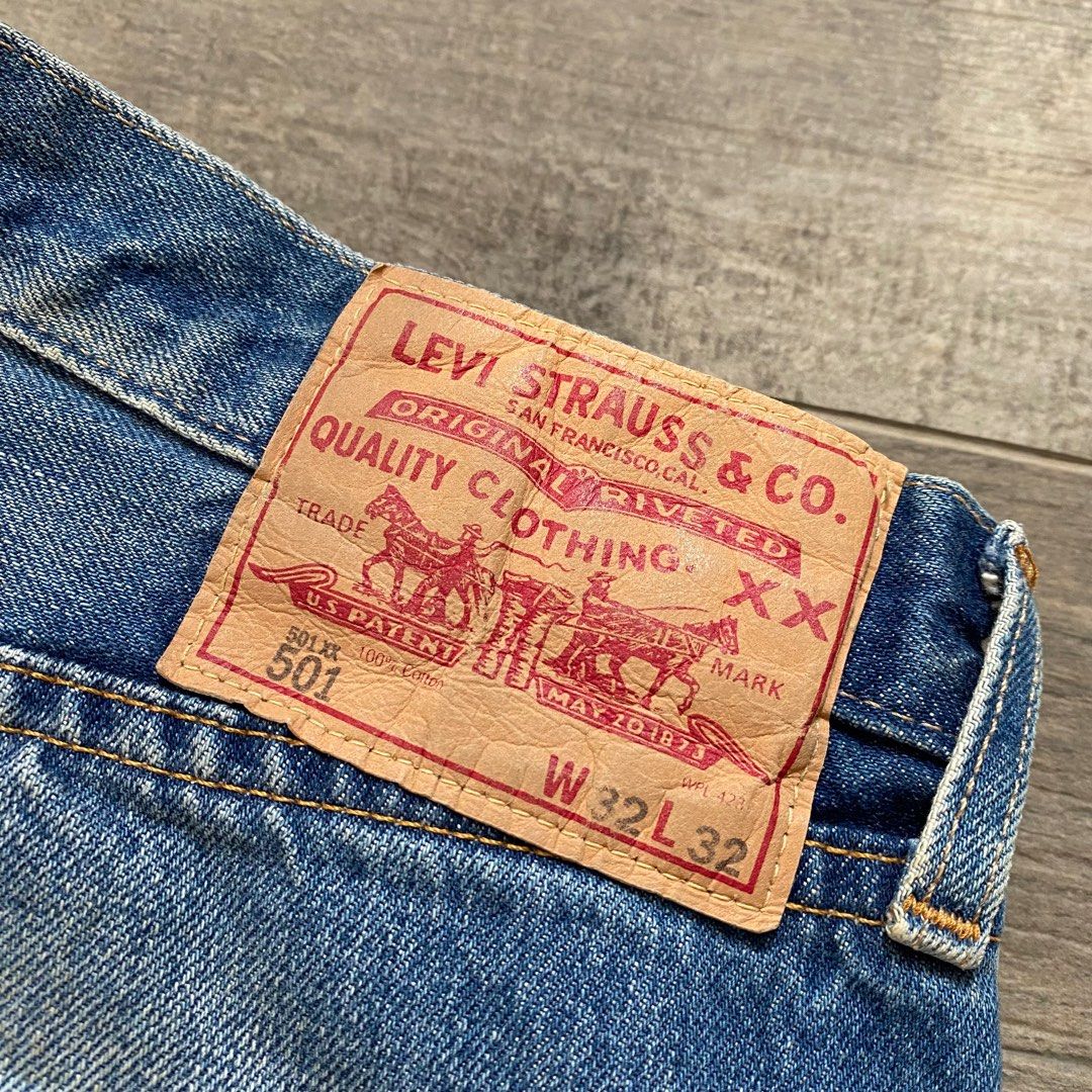 LEVIS 501 XX BIG E DENIM JEANS LEVI'S VINTAGE LVC SLIM FIT, 男裝