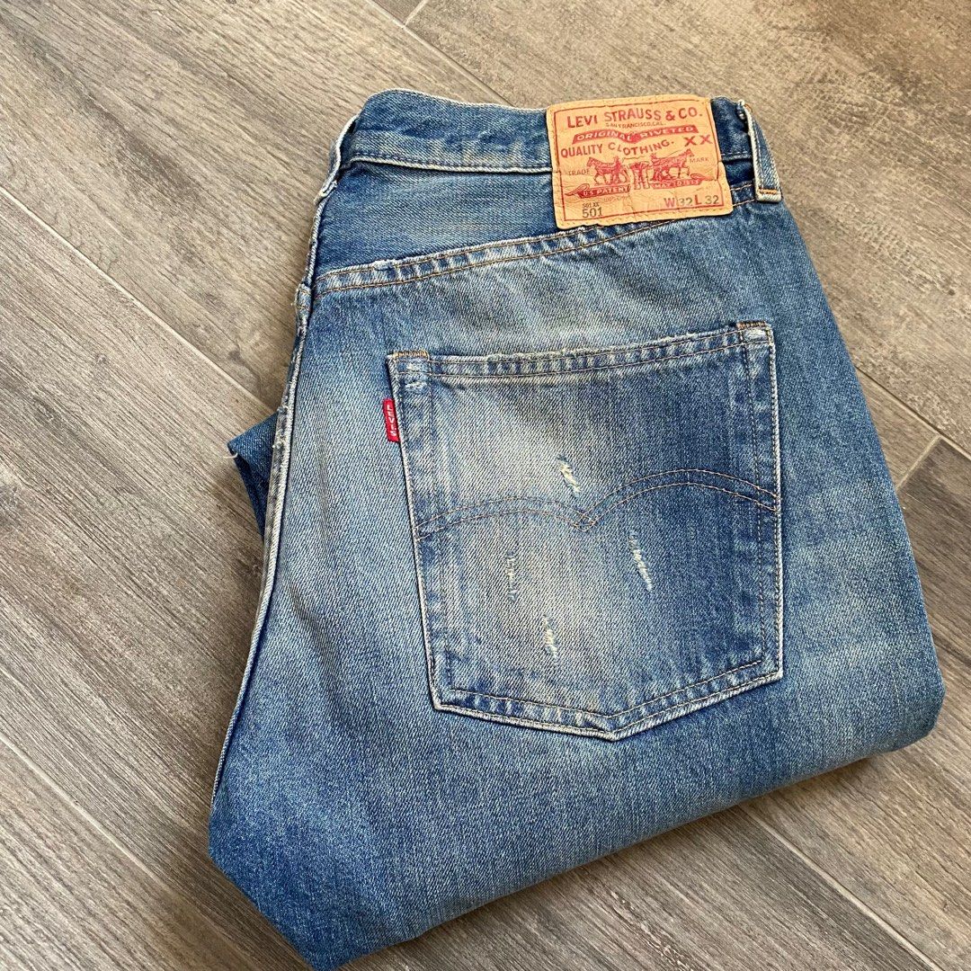 LEVIS 501 XX BIG E DENIM JEANS LEVI'S VINTAGE LVC SLIM FIT, 男裝