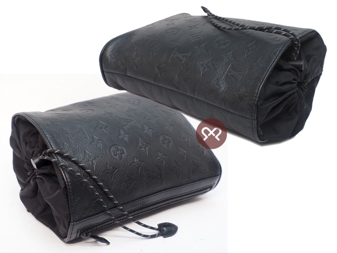 Auth Louis Vuitton Monogram Shadow Chalk Sling Bag M44633