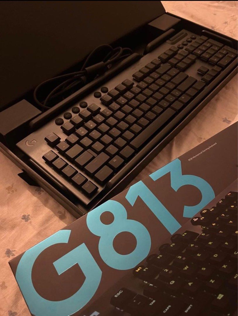 Logitech G813 Clicky Mechanical Keyboard, Computers & Tech, Parts ...
