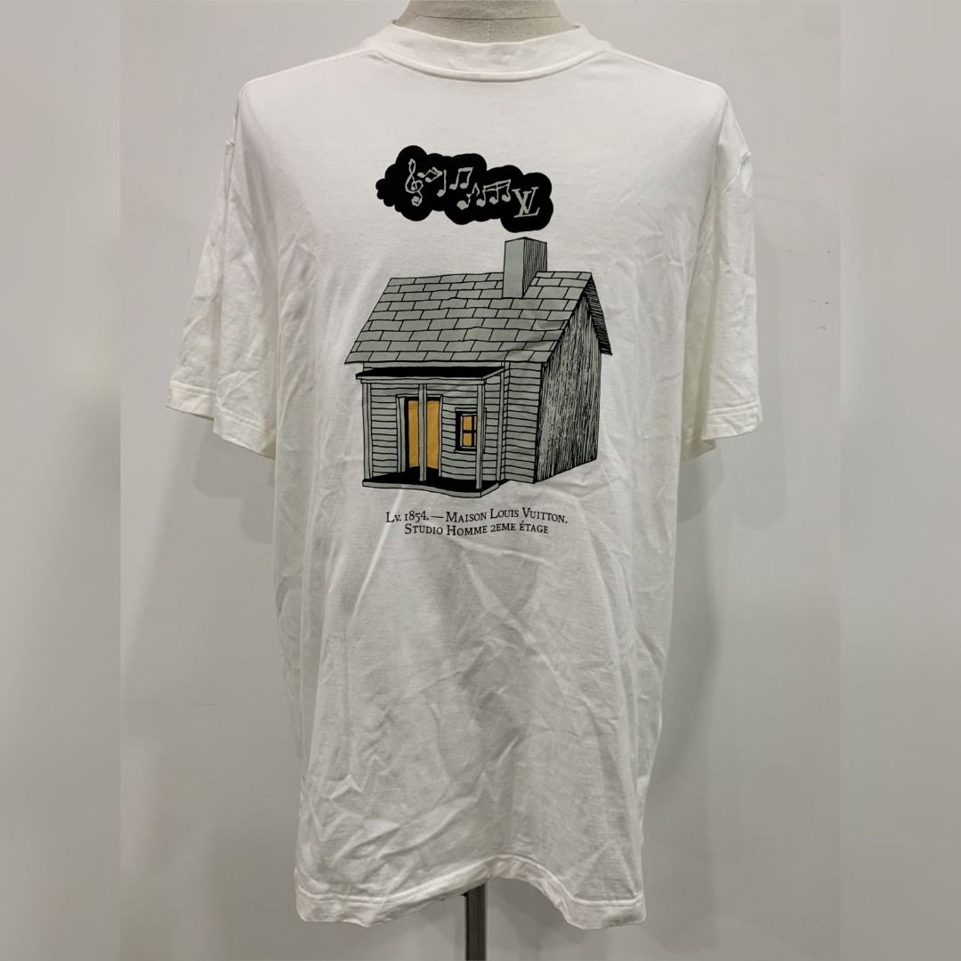 LV House Printed T-Shirt - Luxury White