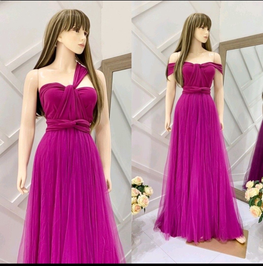 Magenta infinity dress Women s Fashion Dresses Sets Evening dresses gowns on Carousell