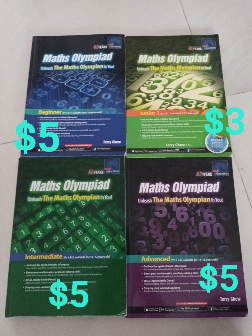 Maths Olympiad Assorted Level Assessment books, Hobbies & Toys, Books