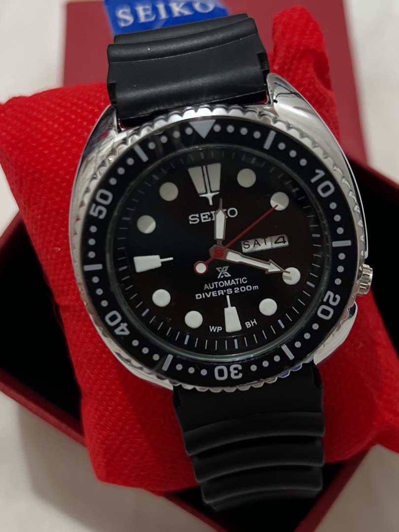 Mens Seiko black divers watch, Men's Fashion, Watches & Accessories