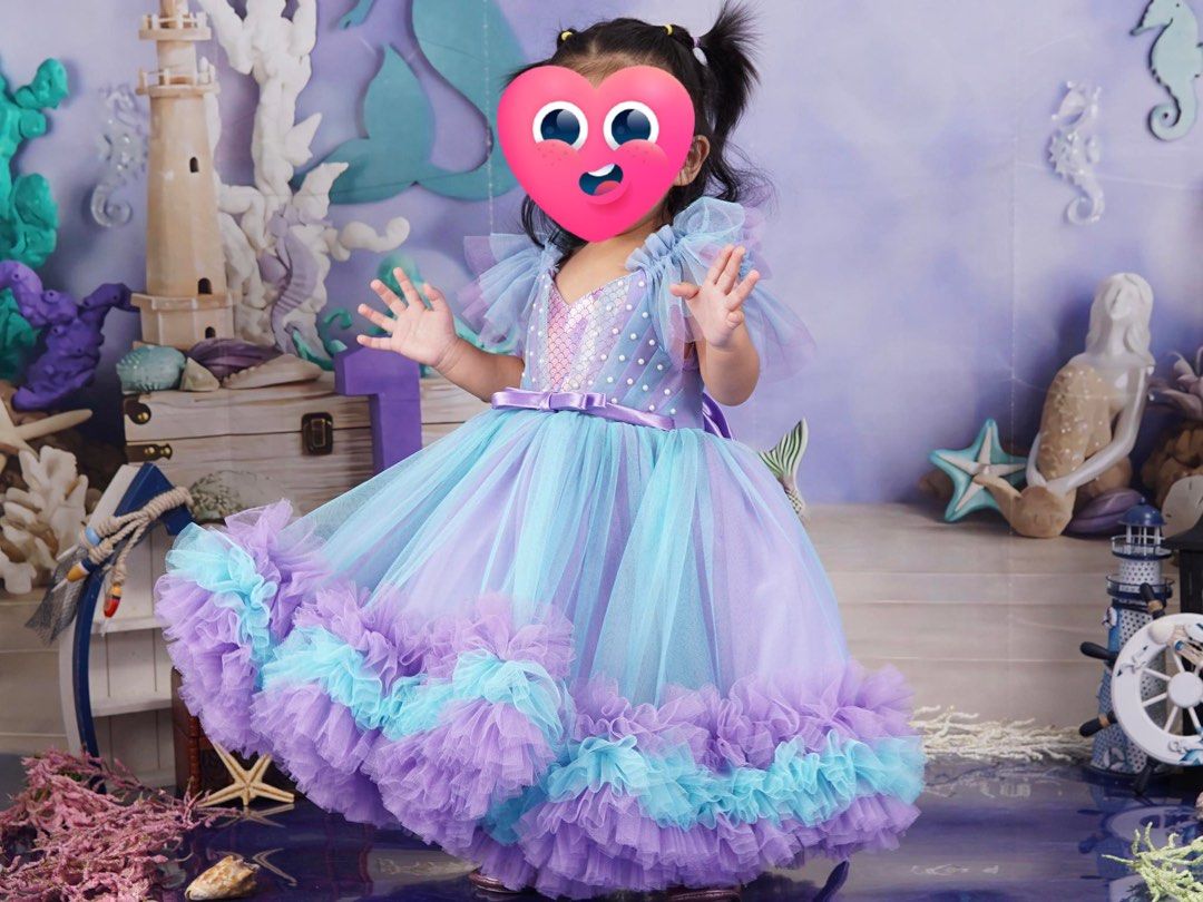 Mermaid Under the Sea Theme Baby Gown