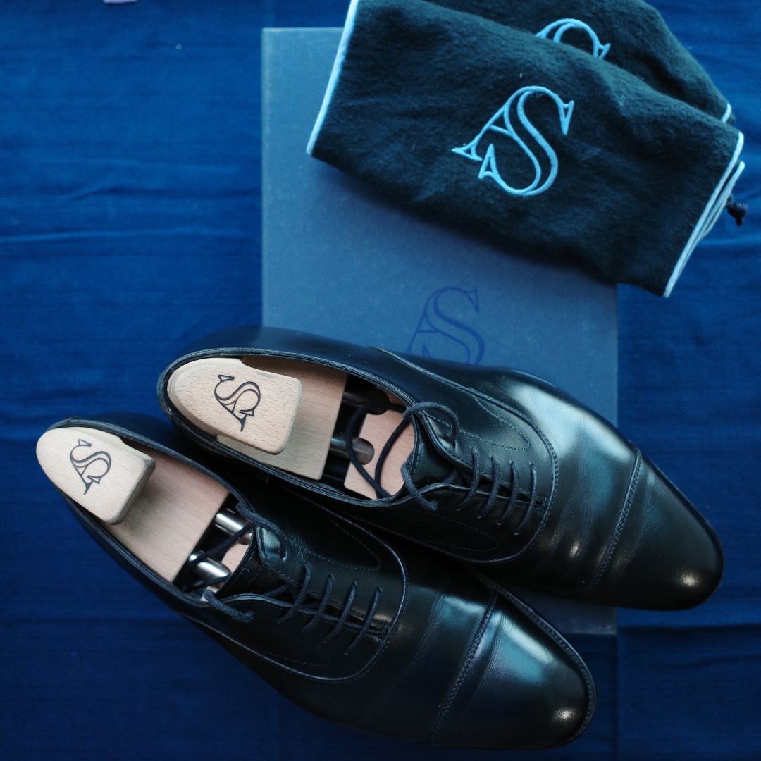 [Mint] Alfred Sargent Armfield Black Dress Shoes UK 8 (Made in