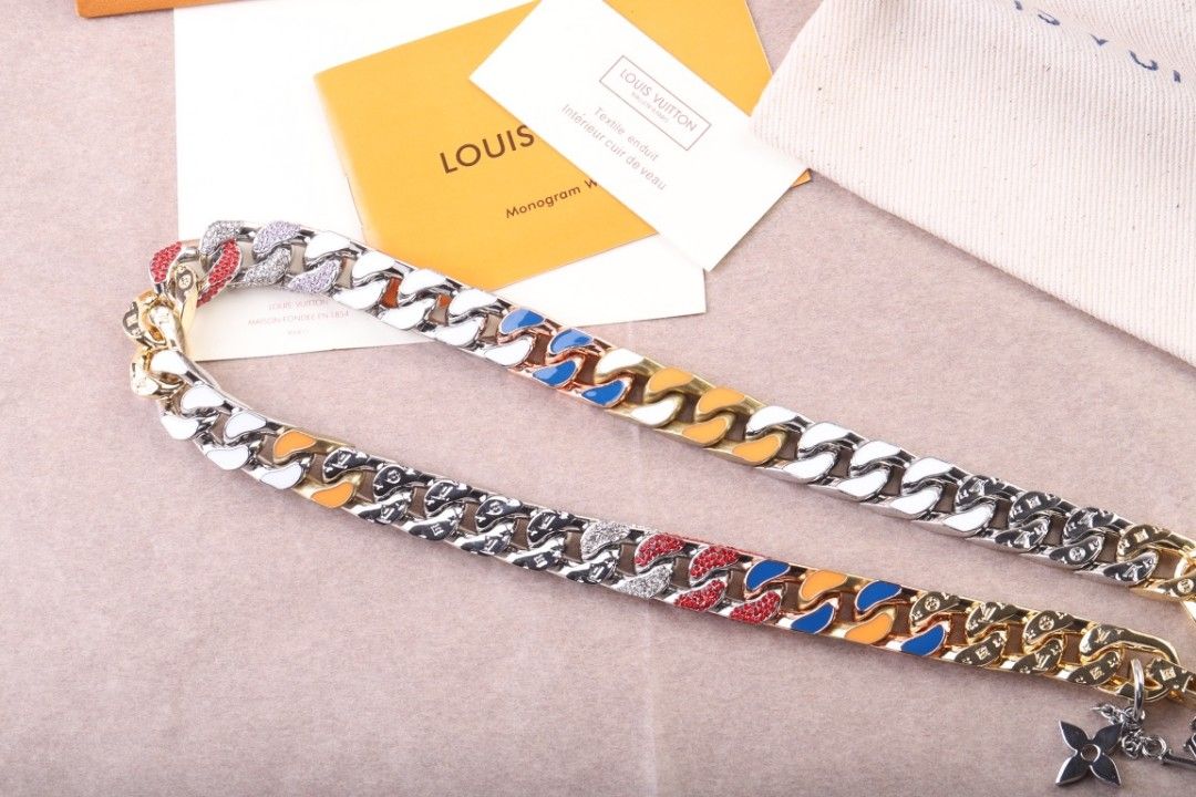 Pre-owned Louis Vuitton Chain Links Patches Bracelet Multicolor