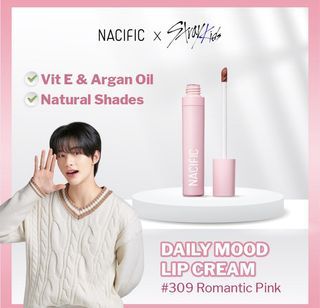 Nacific Daily Mood Lip Cream shade romantic pink