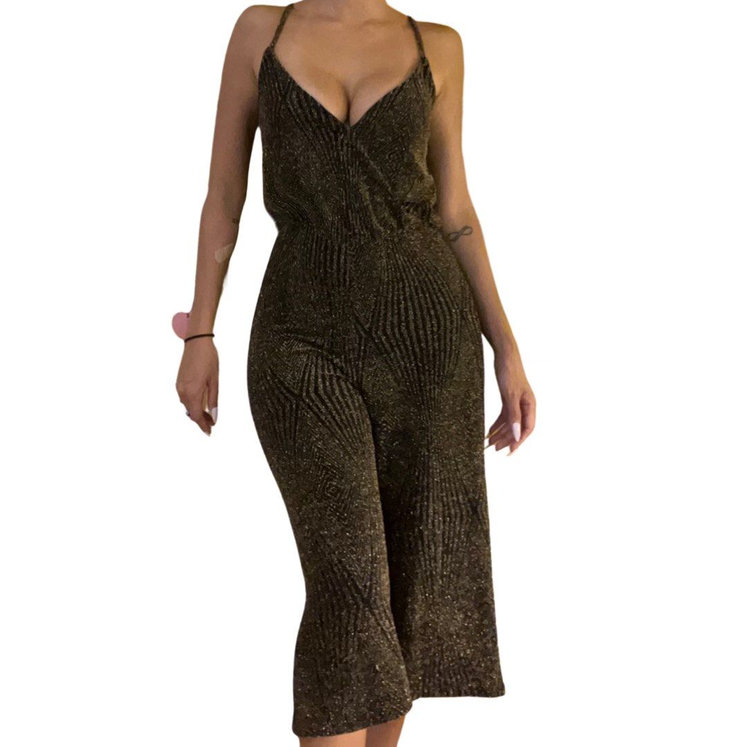 Topshop shop gold jumpsuit