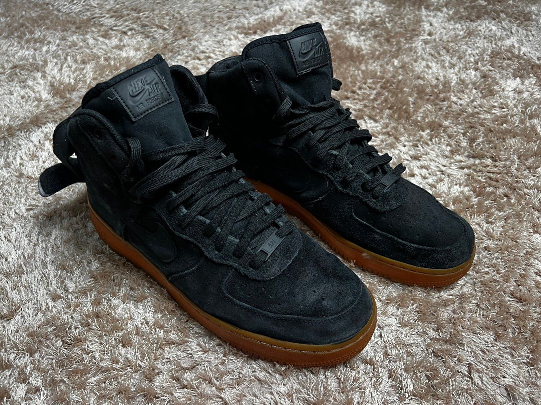 Nike Air Force 1 High 07 Lv8 Suede Black/black-gum Med Brown for Men