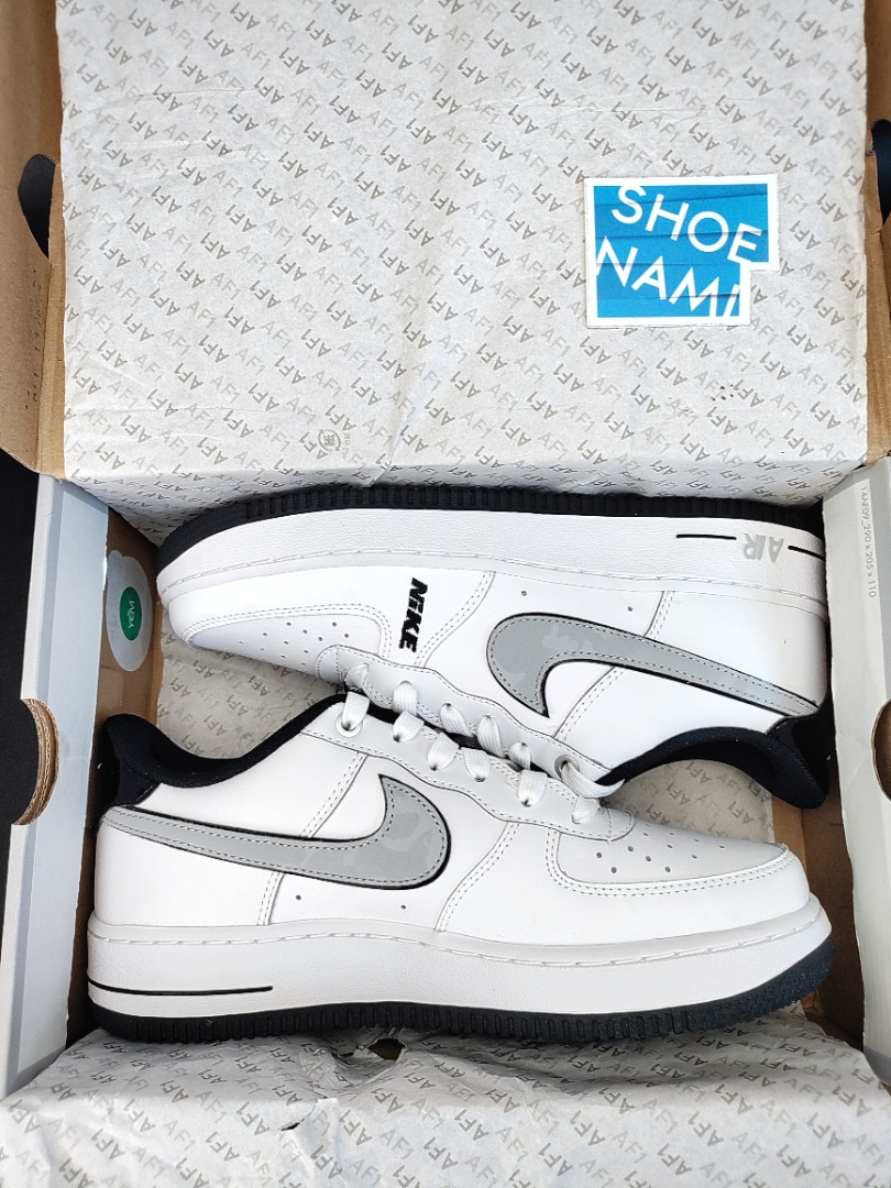 Nike Air Force 1 Low LV8 White Wolf Grey Black (GS)