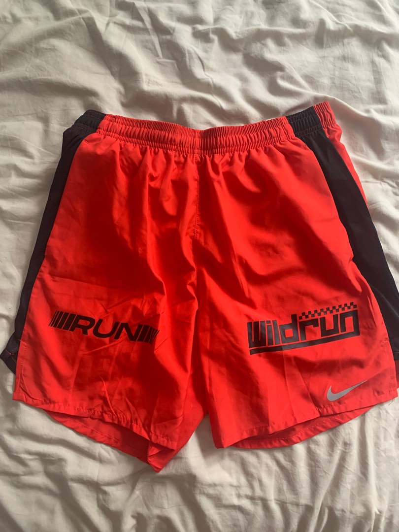 Red running sales shorts mens
