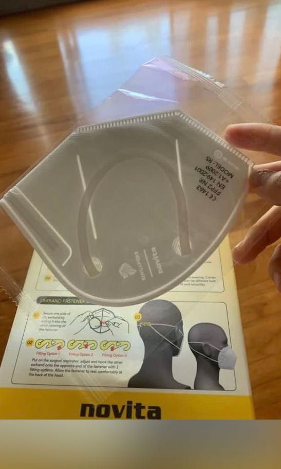 novita r5 face mask Box of 100, Health & Nutrition, Face Masks & Face