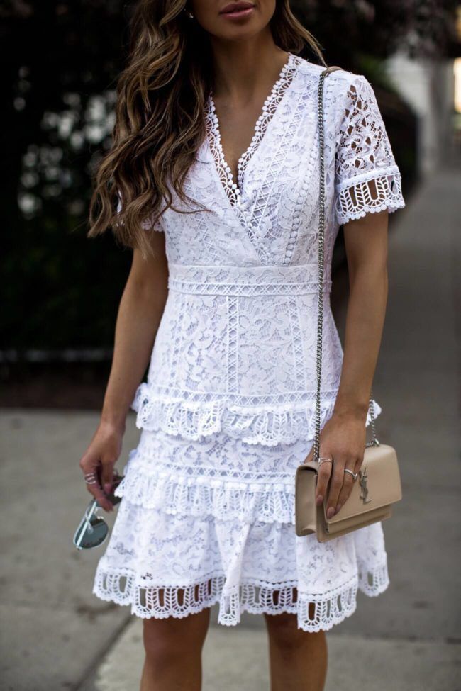 NWT French Connection Arta Lace Ruffle Dress