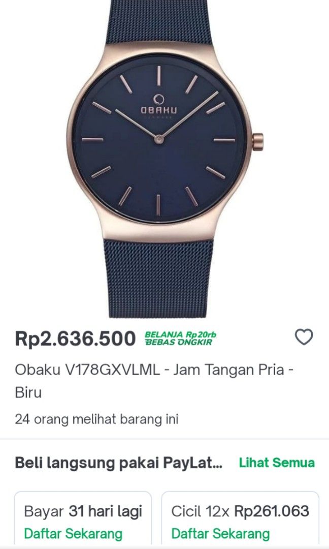 Harga cheap jam obaku
