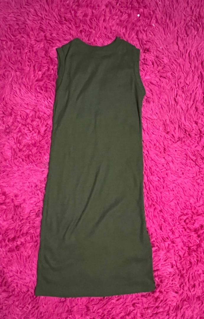 Olive green knit dress, Women's Fashion, Dresses & Sets, Dresses on