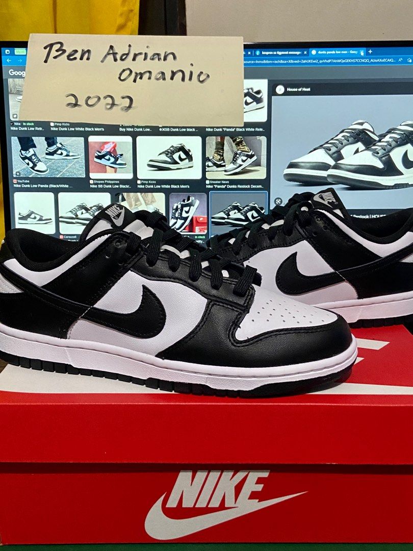 dunk low panda stock x