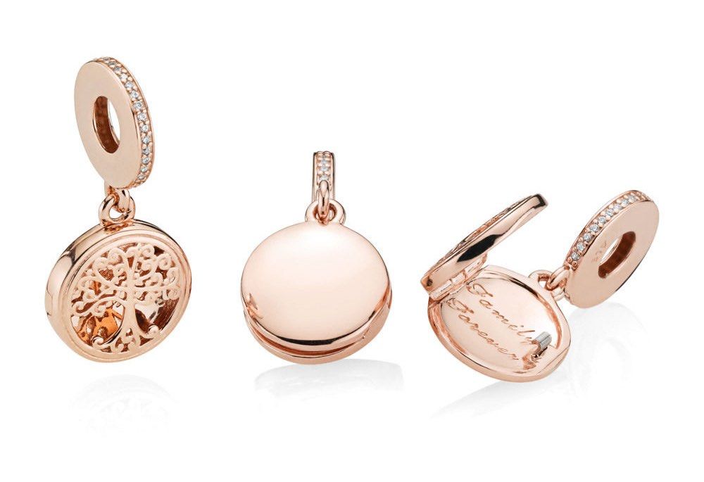 Rose gold family shop tree pandora charm