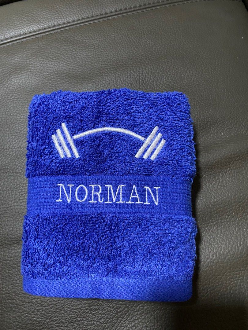 Personalised gym towels, Luxury, Accessories on Carousell
