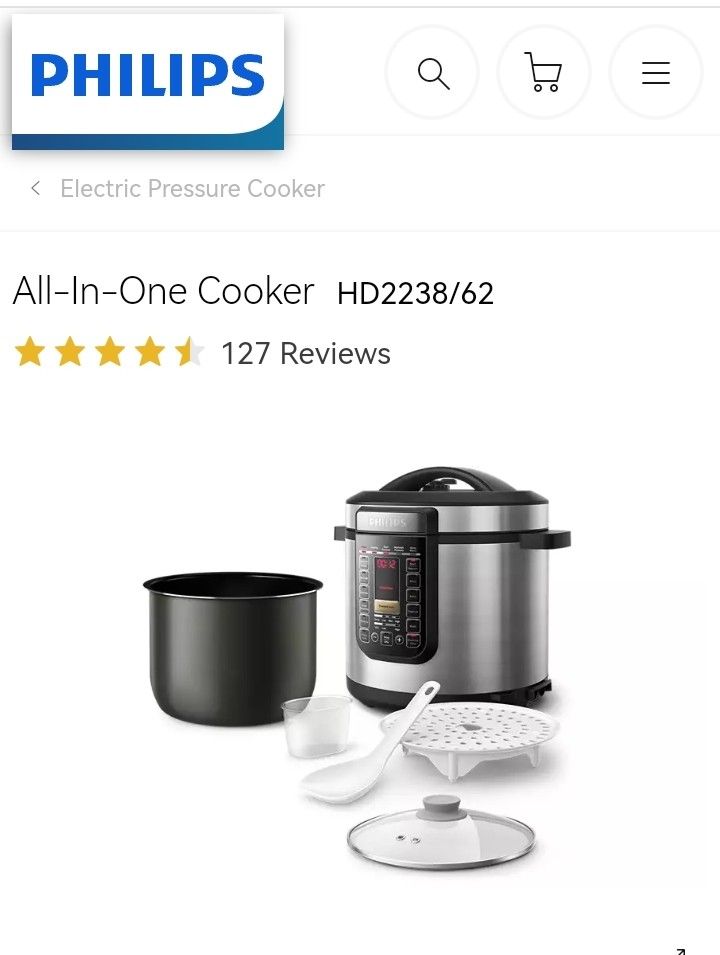 Philips Pressure Cooker HD2238_62/allinonecooker, Furniture & Home