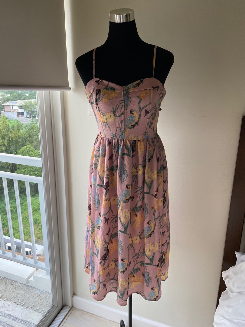 Deva Pink Tropical Dress main image 1