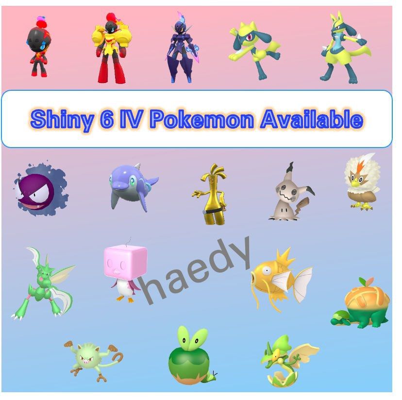 Shiny Lucario / Pokémon Scarlet and Violet / 6IV Pokemon / Shiny Pokemon