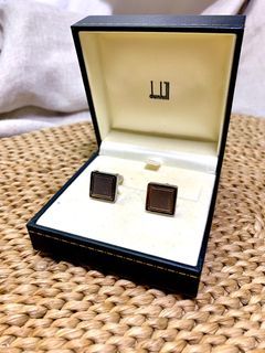Pre-owned  Vintage Alfred Dunhill Square Two-tone Cufflinks