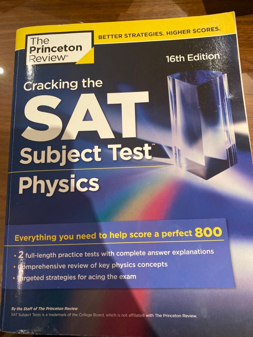 Princeton Review SAT Subject Test Physics, Hobbies & Toys, Books