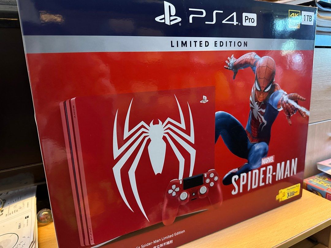 PS4 Pro Spider-Man Limited Edition, 電子遊戲, 電子遊戲機