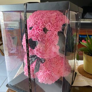Puppy flower gift box with LED lights