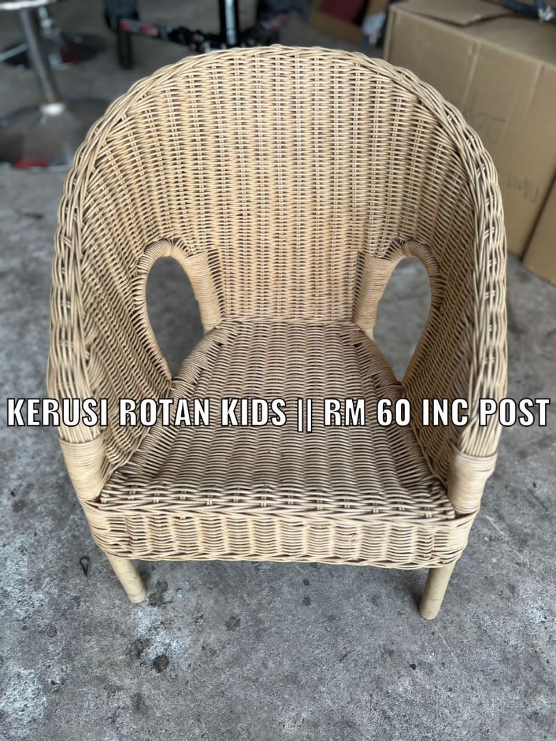 Rattan Kid Chair, Furniture & Home Living, Furniture, Chairs on Carousell