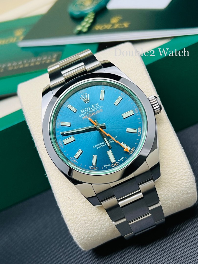 Rolex milgauss blue for discount sale