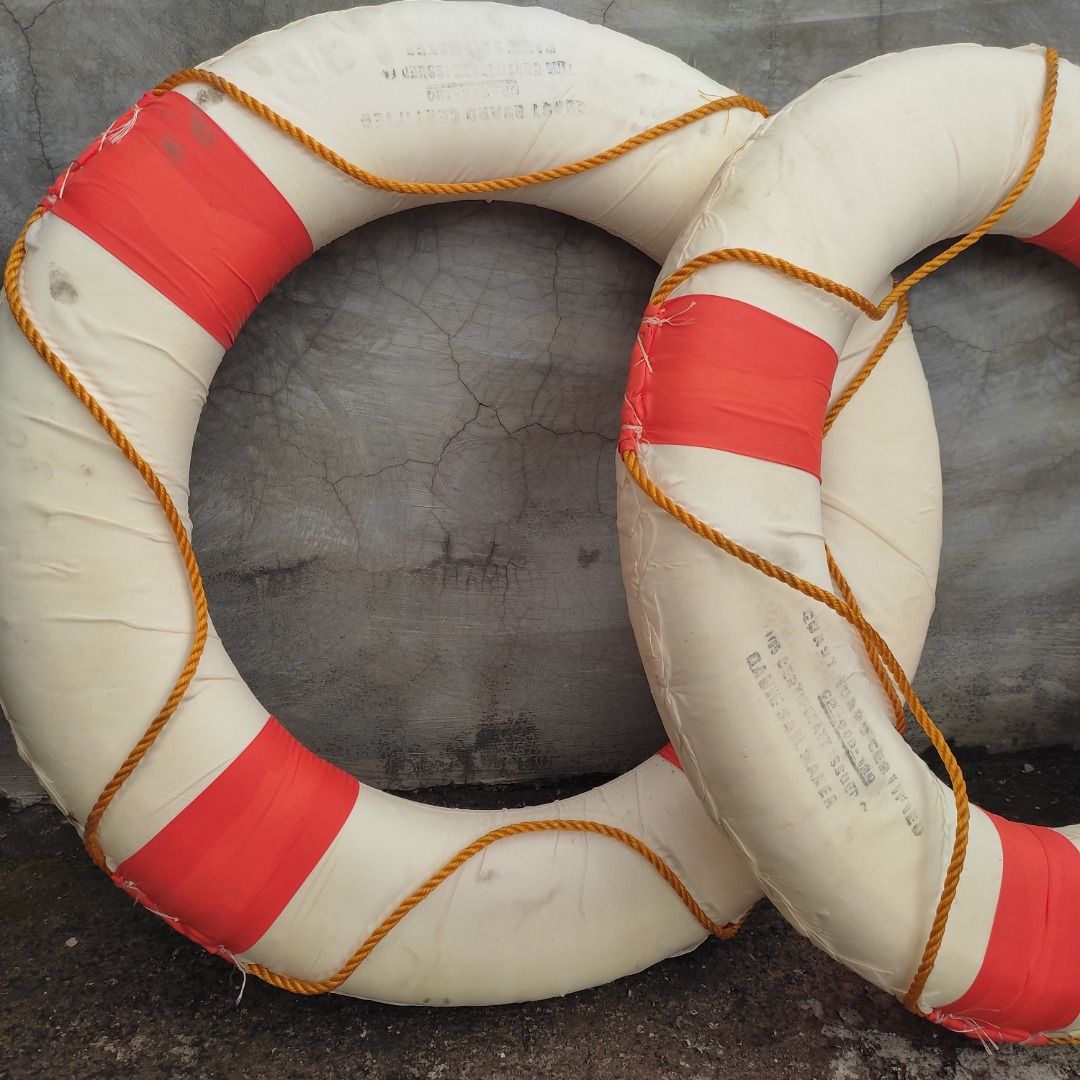 Safety Swimming Ring Life Preserver Lifebuoy With Rope, Sports