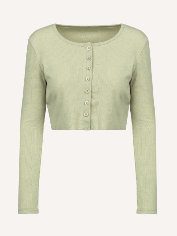 Sage Green Cardigan, Women's Fashion, Coats, Jackets and Outerwear on