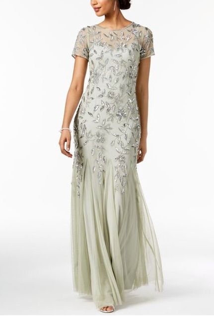 Adrianna papell mint green dress best sale