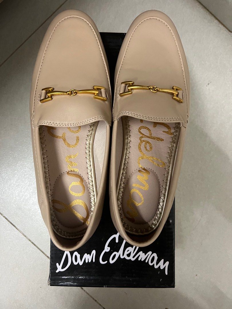 Sam Edelman Loraine Bit Loafer Soft Beige Leather US 5.5