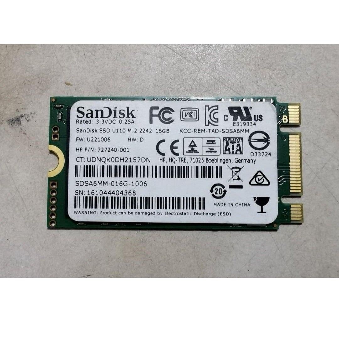 SanDisk m.2. For OS 16gb SSD (Category: Hard Disks & Thumbdrives) located in Manila. Submitted by iamoggie (Listing ID 1199824338, Image 1). Description: SanDisk m.2. For OS 16gb SSD no hidden defects. 350 each. Ust area, meetups or shipping..