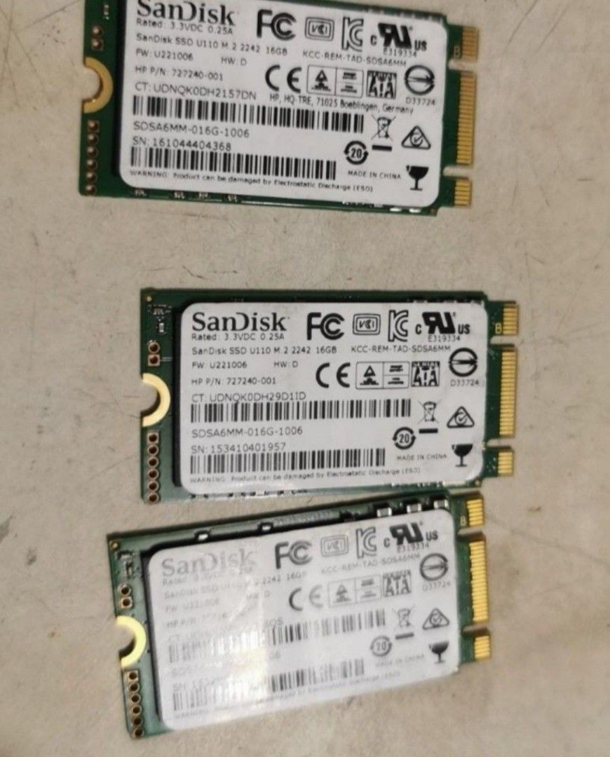 SanDisk m.2. For OS 16gb SSD (Category: Hard Disks & Thumbdrives) located in Manila. Submitted by iamoggie (Listing ID 1199824338, Image 2). Description: SanDisk m.2. For OS 16gb SSD no hidden defects. 350 each. Ust area, meetups or shipping..