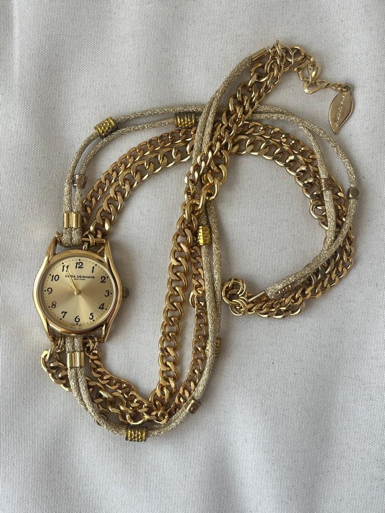 Golden chain cheap ladies watches