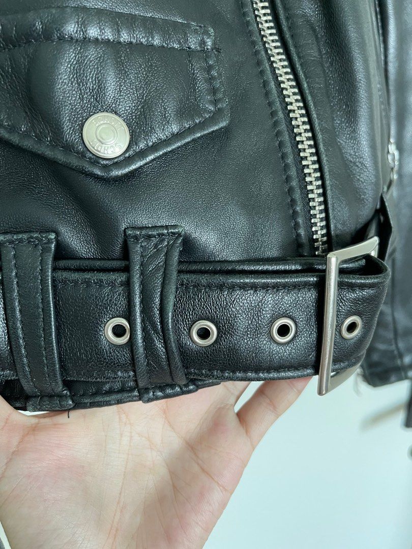 Schott N.Y.C. 218W Women's Cropped Perfecto® in Lambskin Leather Jacket