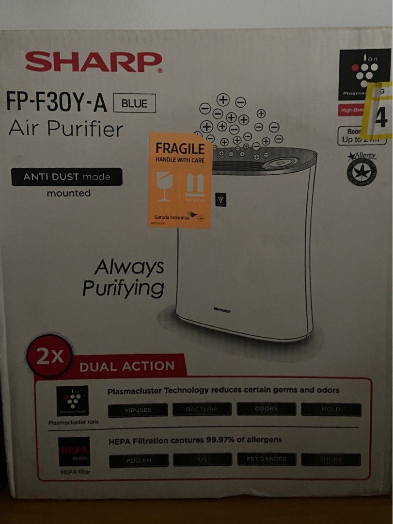 SHARP air purifier FPF30YA (blue), TV & Home Appliances, Air