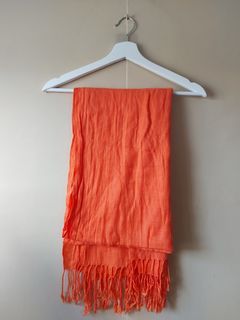 Soft Orange Scarf Pashmina and Silk