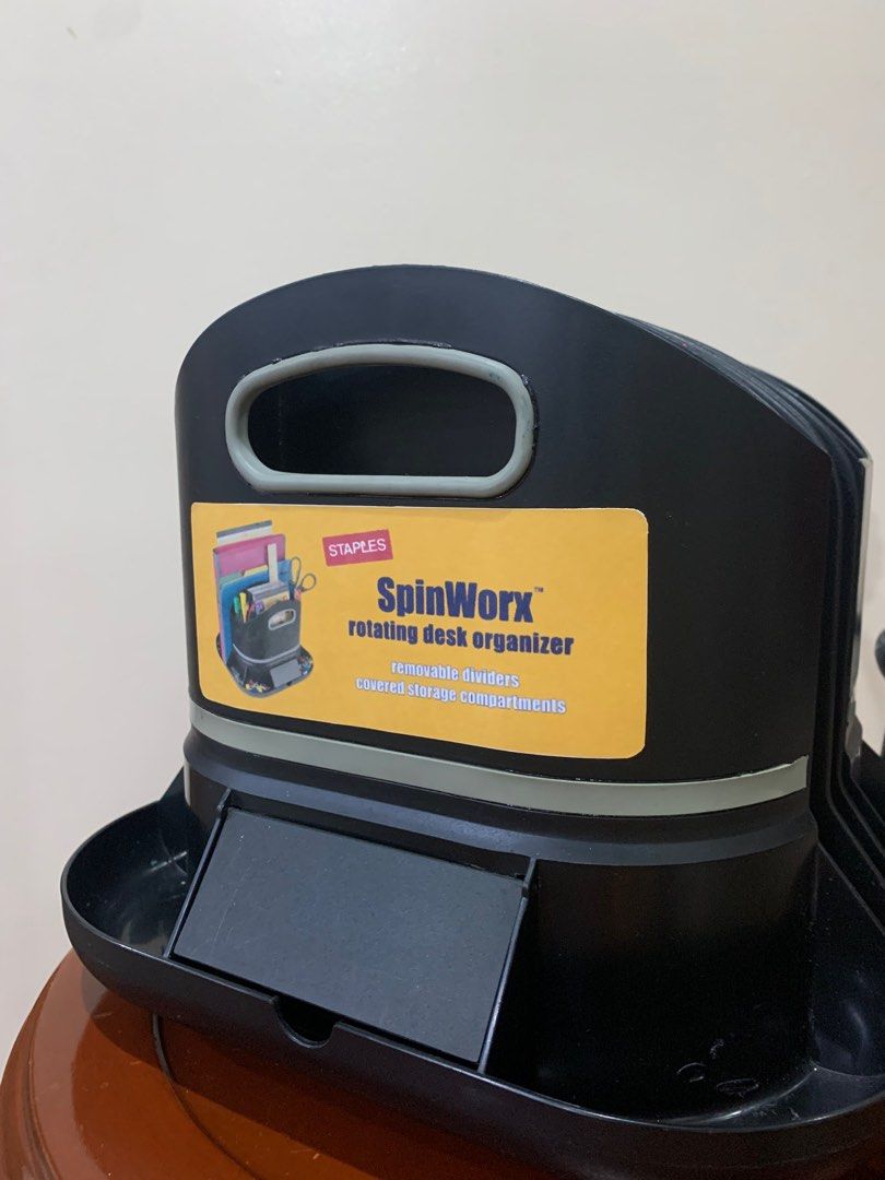 STAPLES SpinWorx Rotating Desk and Stationery Organizer, Hobbies & Toys